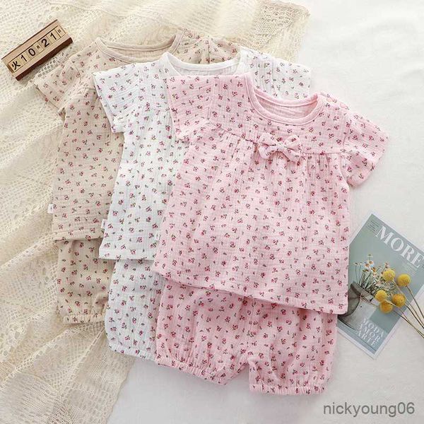 clothing sets floral baby girls clothes muslin summer kids pajamas set shirt shorts 2pcs nightwear children suit, White
clothing sets floral baby girls clothes muslin summer kids pajamas set shirt shorts 2pcs nightwear children suit, White