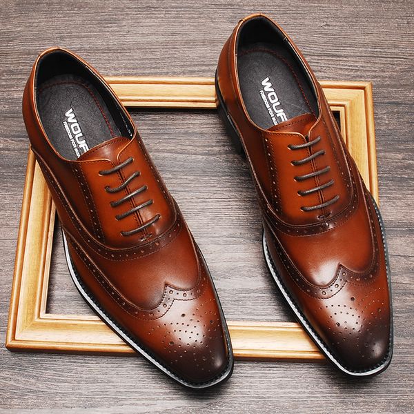 wedding mens dress shoes genuine leather mens luxury italian oxford shoe black brown lace up square toe formal brogue shoes men
wedding mens dress shoes genuine leather mens luxury italian oxford shoe black brown lace up square toe formal brogue shoes men