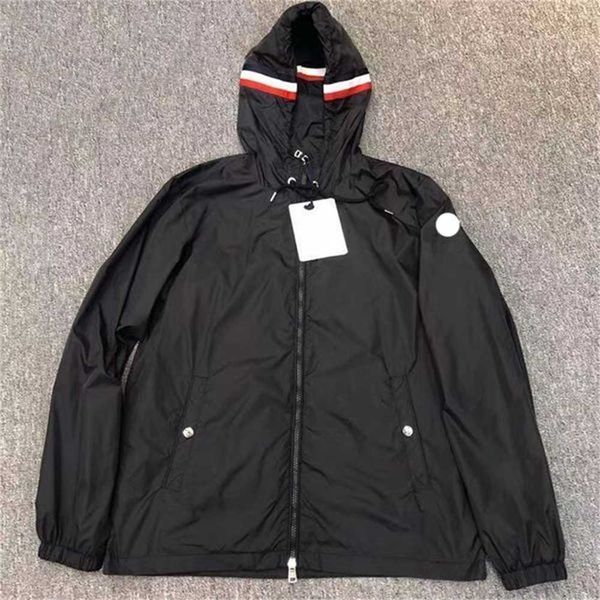 designer mens jacket embroidered badge color stripe patchwork hood short windbreaker loose casual sun protection thin 9eh8, Black;brown
designer mens jacket embroidered badge color stripe patchwork hood short windbreaker loose casual sun protection thin 9eh8, Black;brown