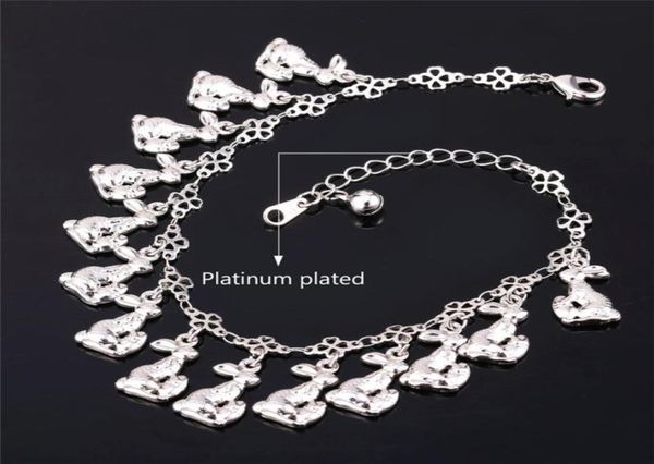 women lively rabbits charms ankle chains 18k real goldplatinum plated jewelry for girls bracelets anklets6502159, Red;blue
women lively rabbits charms ankle chains 18k real goldplatinum plated jewelry for girls bracelets anklets6502159, Red;blue
