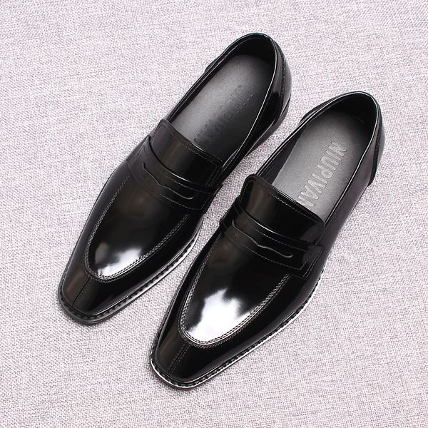 luxury square head mens business shoes dress shoes for men quality loafers genuine cow leather mens oxford shoes, Black
luxury square head mens business shoes dress shoes for men quality loafers genuine cow leather mens oxford shoes, Black
