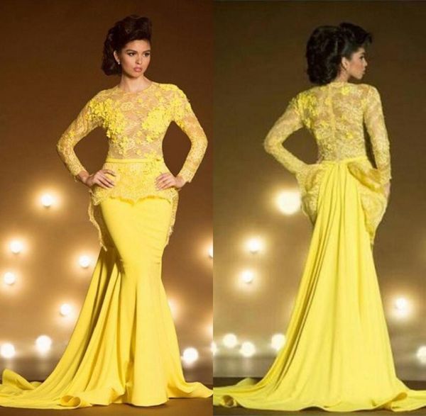 fashion lace formal evening dresses with long sleeves mermaid appliqued sheer jewel neck peplum prom dress yellow transparent even5376299, Black;red
fashion lace formal evening dresses with long sleeves mermaid appliqued sheer jewel neck peplum prom dress yellow transparent even5376299, Black;red