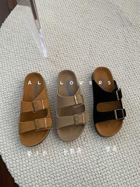 korean version thick soled fashionable and versatile double line strap sandals 2023 new summer open toe strap buckle slippers, Black
korean version thick soled fashionable and versatile double line strap sandals 2023 new summer open toe strap buckle slippers, Black