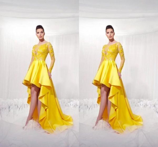2022 yellow short front long back homecoming dresses with illusion long sleeves modest applique high low prom party gowns for girl2612160, Blue;pink
2022 yellow short front long back homecoming dresses with illusion long sleeves modest applique high low prom party gowns for girl2612160, Blue;pink