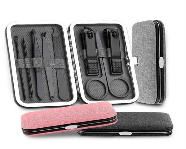 8pcs set multifunctional durable nail clipper set stainless steel black manicure set portable travel nail tool220j2130021
8pcs set multifunctional durable nail clipper set stainless steel black manicure set portable travel nail tool220j2130021