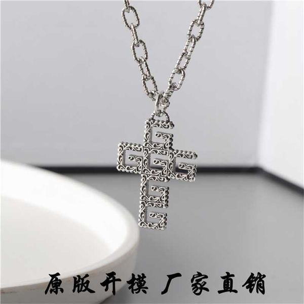 designer jewelry bracelet necklace ring hollow pattern carved cross hip hop men's women's sweater chain, Silver
designer jewelry bracelet necklace ring hollow pattern carved cross hip hop men's women's sweater chain, Silver