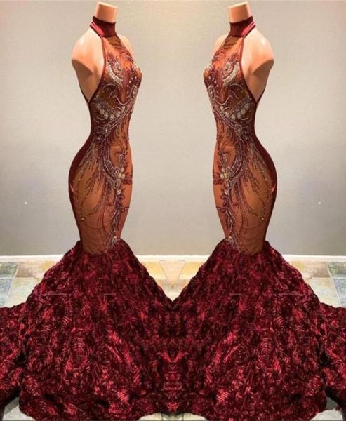 2019 burgundy lace mermaid long prom dresses illusion applique beaded 3d flowers halter sweep train evening gowns vestidos de fest6008614, Black;red
2019 burgundy lace mermaid long prom dresses illusion applique beaded 3d flowers halter sweep train evening gowns vestidos de fest6008614, Black;red