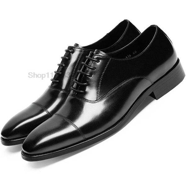 classic mens genuine leather oxford shoes toe cap lace-up office dress wedding brogue pointed toe business formal shoes for men, Black
classic mens genuine leather oxford shoes toe cap lace-up office dress wedding brogue pointed toe business formal shoes for men, Black