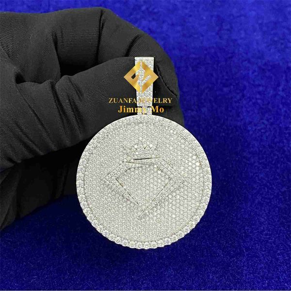 fully iced out 2" diameter custom made vvs moissanite diamond circle custom iced out pendants men gifts, Silver
fully iced out 2" diameter custom made vvs moissanite diamond circle custom iced out pendants men gifts, Silver