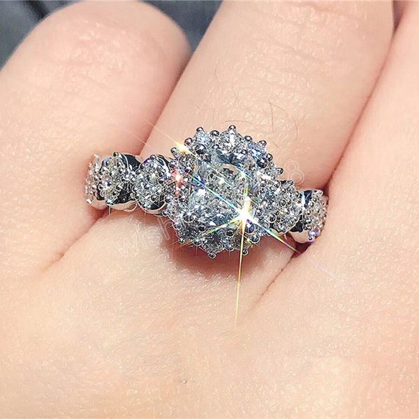 sparkling white cubic zirconia rings women for engagement wedding accessories cushion cz temperament female jewelry, Silver
sparkling white cubic zirconia rings women for engagement wedding accessories cushion cz temperament female jewelry, Silver
