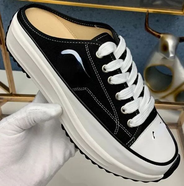 casual shoes small fragrance wind thick soled half support 2023 summer graffiti patchwork color lazy one pedal cake canvas female, Black
casual shoes small fragrance wind thick soled half support 2023 summer graffiti patchwork color lazy one pedal cake canvas female, Black