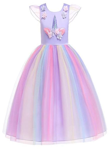 2019 new fashion kids designer clothes girls dresses unicorn princess dress floral childrens dresses rainbow long formal dresses a1551000, Red;yellow
2019 new fashion kids designer clothes girls dresses unicorn princess dress floral childrens dresses rainbow long formal dresses a1551000, Red;yellow