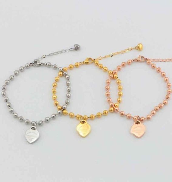 factory whole stainless steel love pendant ball bead plated 18k rose gold bracelet couple gift1252150, Black
factory whole stainless steel love pendant ball bead plated 18k rose gold bracelet couple gift1252150, Black