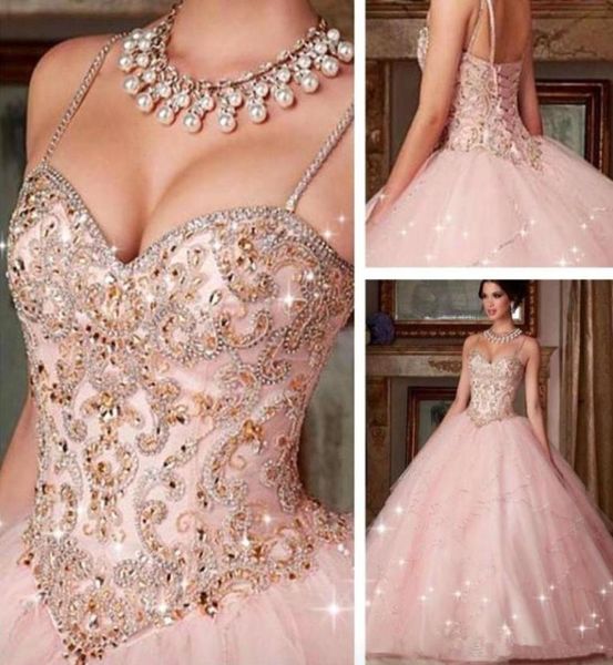crystal beaded spaghetti straps tulle ball gowns quinceanera dresses vestidos de 15 anos floor length prom gowns with lace up bc278456992, Blue;red
crystal beaded spaghetti straps tulle ball gowns quinceanera dresses vestidos de 15 anos floor length prom gowns with lace up bc278456992, Blue;red