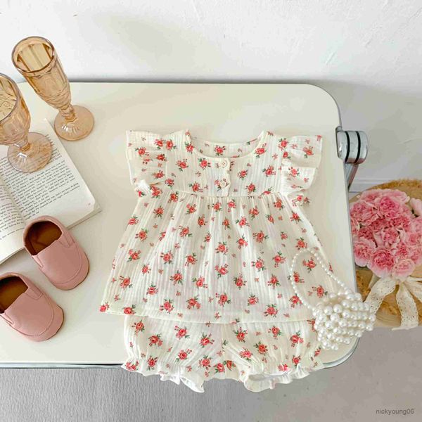 clothing sets summer baby girl 2pc clothes set flying sleeve floral printed cotton dress lantern shorts suit infant outfit, White
clothing sets summer baby girl 2pc clothes set flying sleeve floral printed cotton dress lantern shorts suit infant outfit, White