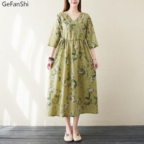dresses new summer half sleeve cotton linen fashion vneck floral print dress for women casual loose elegant ladies aline dresses, Black;gray
dresses new summer half sleeve cotton linen fashion vneck floral print dress for women casual loose elegant ladies aline dresses, Black;gray