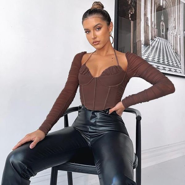 tanks gauze perspective fold hanging neck lace long sleeve tshirt blouse female, Black;white
tanks gauze perspective fold hanging neck lace long sleeve tshirt blouse female, Black;white