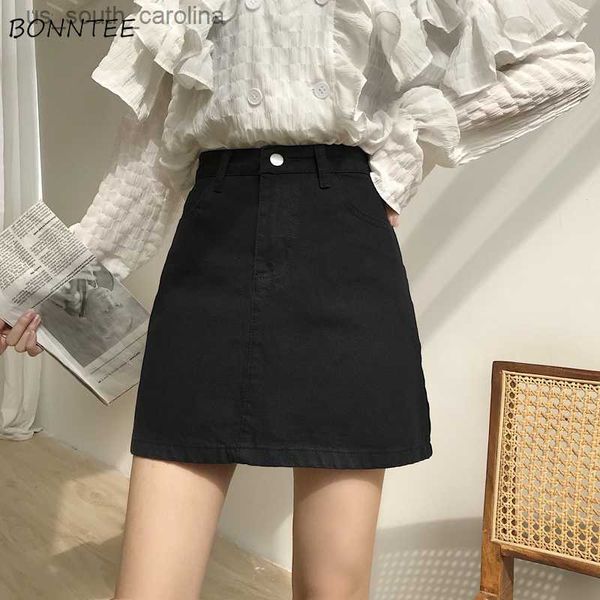 skirts denim skirts womens summer solid white black basic high waist short skirt femme a-line women elegant students school sundress l230522
skirts denim skirts womens summer solid white black basic high waist short skirt femme a-line women elegant students school sundress l230522