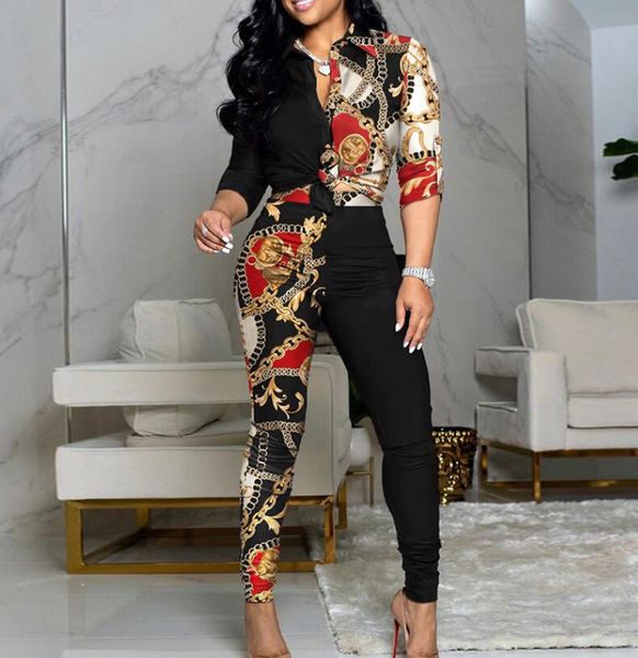 women's set 2023 spring/summer new colored printed long sleeve polo shirt casual pants fashion women's two piece set, White
women's set 2023 spring/summer new colored printed long sleeve polo shirt casual pants fashion women's two piece set, White