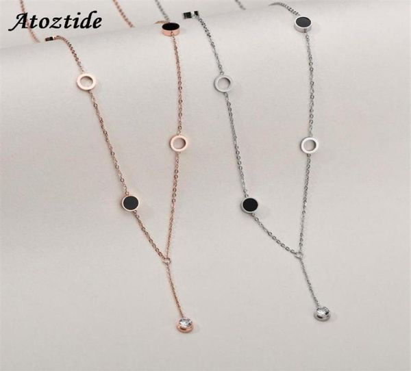 atoztide trendy long pendant cubic zirconia necklaces for women choker rose gold clavicle chain necklaces drop 260c1117241, Silver
atoztide trendy long pendant cubic zirconia necklaces for women choker rose gold clavicle chain necklaces drop 260c1117241, Silver