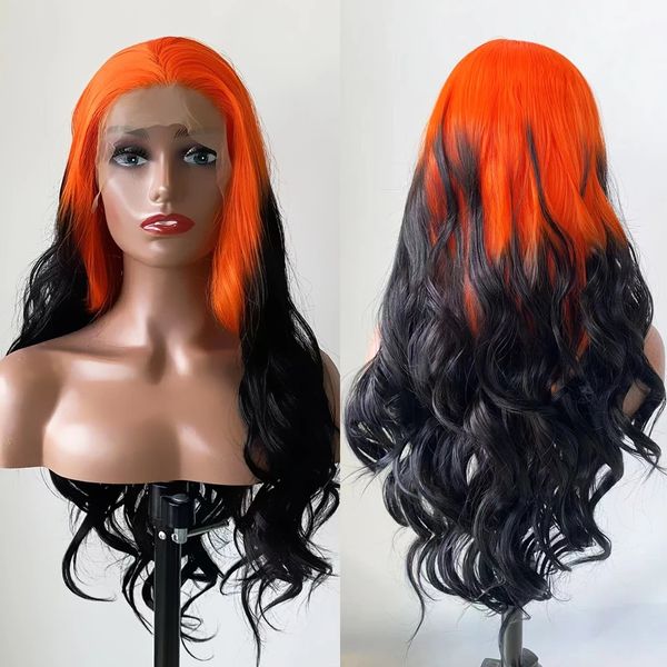 body wave ombre synthetic wigs orange black lace front wig heat resistant glueless fiber hair for women cosplay use
body wave ombre synthetic wigs orange black lace front wig heat resistant glueless fiber hair for women cosplay use