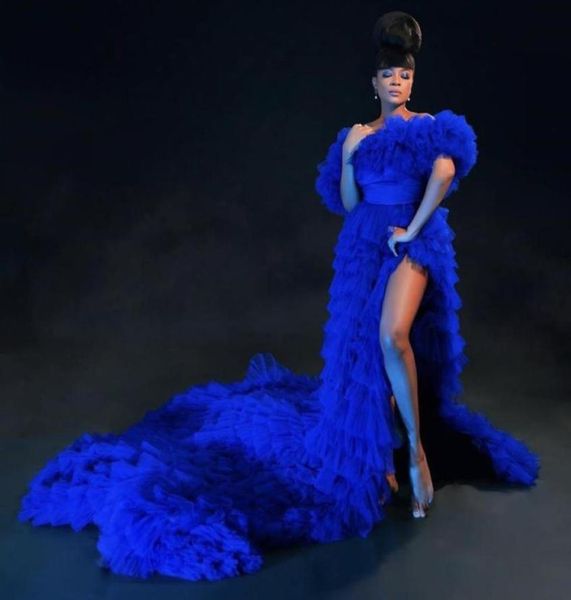 royal blue lush prom dress tulle robes off shoulder women tulle evening gowns for po shoot dress long train side split maternit9008460, Black
royal blue lush prom dress tulle robes off shoulder women tulle evening gowns for po shoot dress long train side split maternit9008460, Black