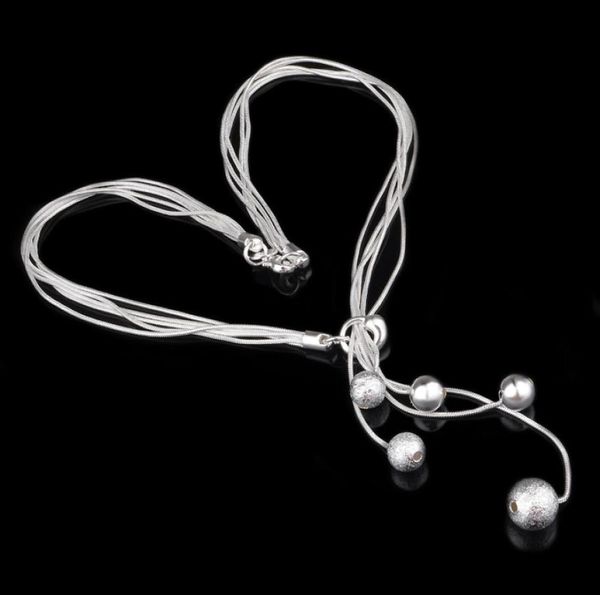 fashion elegant ladies necklace 925 small ball pendant long necklace mulit chain silver plated jewelry loving gift4819376
fashion elegant ladies necklace 925 small ball pendant long necklace mulit chain silver plated jewelry loving gift4819376