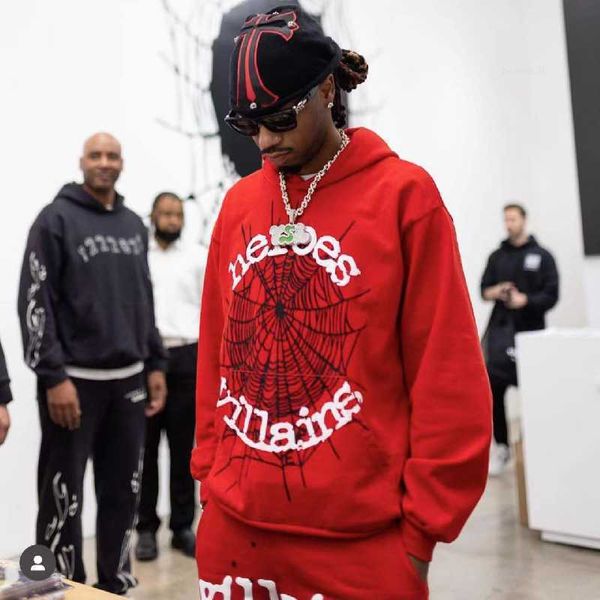 men's hoodies sweatshirts red metro boomin sp5der 555555 hoodie men women young thug spider web star letter pullover, Black
men's hoodies sweatshirts red metro boomin sp5der 555555 hoodie men women young thug spider web star letter pullover, Black