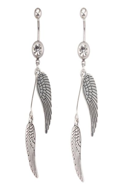 wing feather rhinestone crystal navel belly bar button barbell rings body piercing9669717, Silver
wing feather rhinestone crystal navel belly bar button barbell rings body piercing9669717, Silver