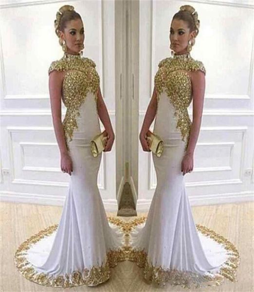 saudi arabia mermaid evening dresses gold lace appliques women wear shiny high neck cap sleeve white dubai formal prom gowns plus 2516083, Black;red
saudi arabia mermaid evening dresses gold lace appliques women wear shiny high neck cap sleeve white dubai formal prom gowns plus 2516083, Black;red