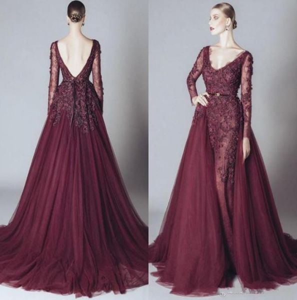 elegant lace formal burgundy celebrity evening dresses backless v neck long sleeves 2017 elie saab dress arabic party gowns 1803774, Black;red
elegant lace formal burgundy celebrity evening dresses backless v neck long sleeves 2017 elie saab dress arabic party gowns 1803774, Black;red