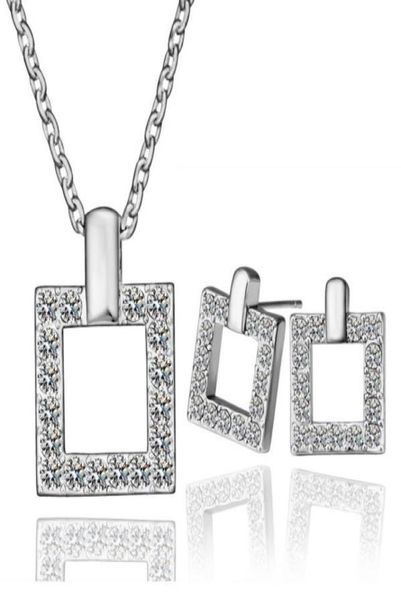 18k platinum plated fashion women square jewelry sets austrian crystal pendant necklaces stud earrings for women7912860, Silver
18k platinum plated fashion women square jewelry sets austrian crystal pendant necklaces stud earrings for women7912860, Silver