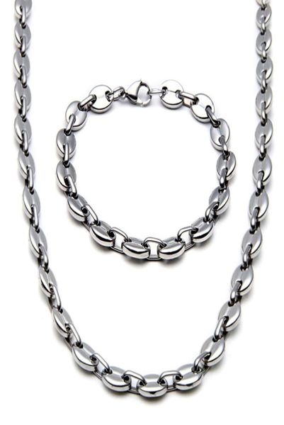 10mm wide shiny coffee beans link chain bracelet mens 14k gold chains necklace stainless steel costume jewelry set boyfriend gifts5155485, Silver
10mm wide shiny coffee beans link chain bracelet mens 14k gold chains necklace stainless steel costume jewelry set boyfriend gifts5155485, Silver