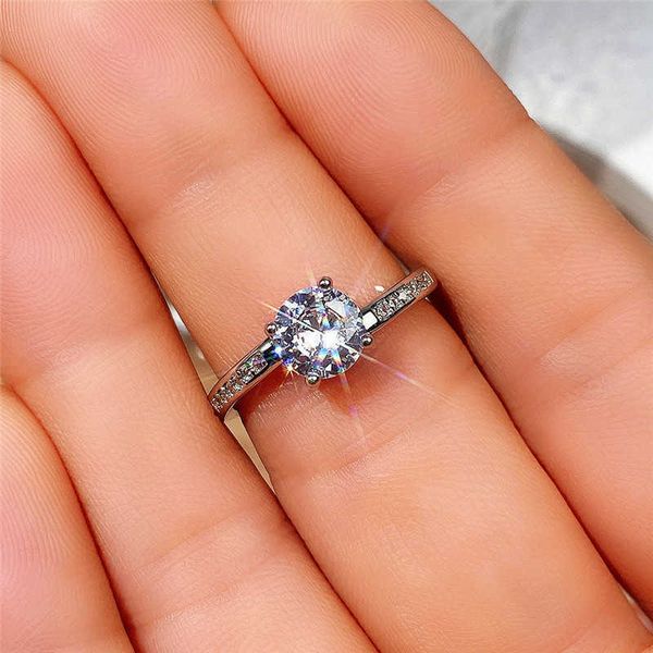 band rings huitan modern design women's ring with round cubic zirconia finger accessories for wedding engagement female trendy jewelry, Silver
band rings huitan modern design women's ring with round cubic zirconia finger accessories for wedding engagement female trendy jewelry, Silver