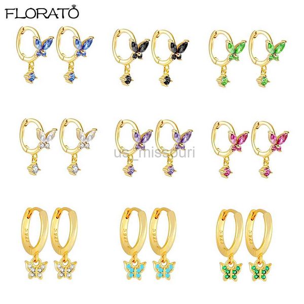 stud 925 sterling silver ear needle cute crystal butterfly pendant hoop earrings for women colorful flower earrings fashion jewelry j230529, Golden;silver
stud 925 sterling silver ear needle cute crystal butterfly pendant hoop earrings for women colorful flower earrings fashion jewelry j230529, Golden;silver