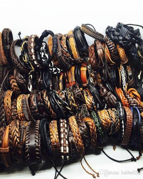 100pcslots vintage mix styles leather cuff bracelets for men women wrist jewelry size adjustable40689064029628, Golden;silver
100pcslots vintage mix styles leather cuff bracelets for men women wrist jewelry size adjustable40689064029628, Golden;silver