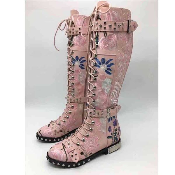 boots rivets studded buckle knee high women embroidered leather print flower flat motorcycle winter shoes woman 220901, Black
boots rivets studded buckle knee high women embroidered leather print flower flat motorcycle winter shoes woman 220901, Black