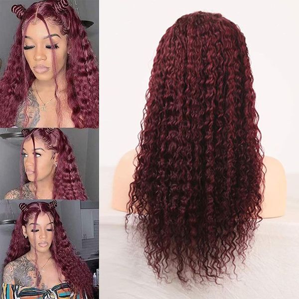 new product 13x4 deep wave frontal wig burgundy lace front human wigs for women pre plucked brazilian hair wigs 99j loose deep wave wig, Black;brown
new product 13x4 deep wave frontal wig burgundy lace front human wigs for women pre plucked brazilian hair wigs 99j loose deep wave wig, Black;brown