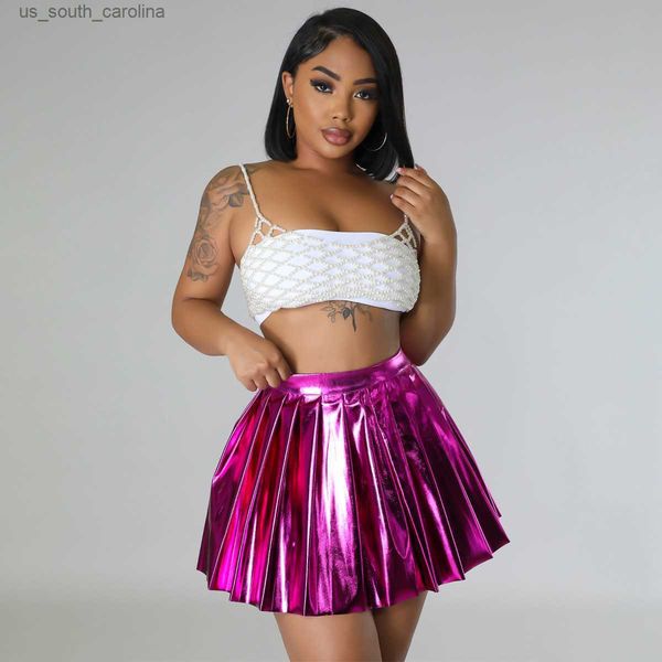 skirts summer mini skirt women high waist ice silk shiny nightclub party pleated skirt metallic a line short skirtss streetwear l230522, Black
skirts summer mini skirt women high waist ice silk shiny nightclub party pleated skirt metallic a line short skirtss streetwear l230522, Black