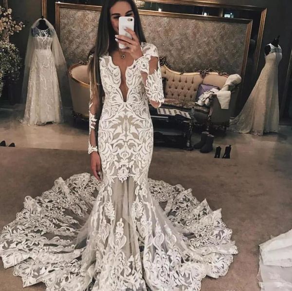 african nigerian wedding dress glamorous mermaid long sleeve lace appliques garden country church bride bridal gown custom made pl9432634, White
african nigerian wedding dress glamorous mermaid long sleeve lace appliques garden country church bride bridal gown custom made pl9432634, White