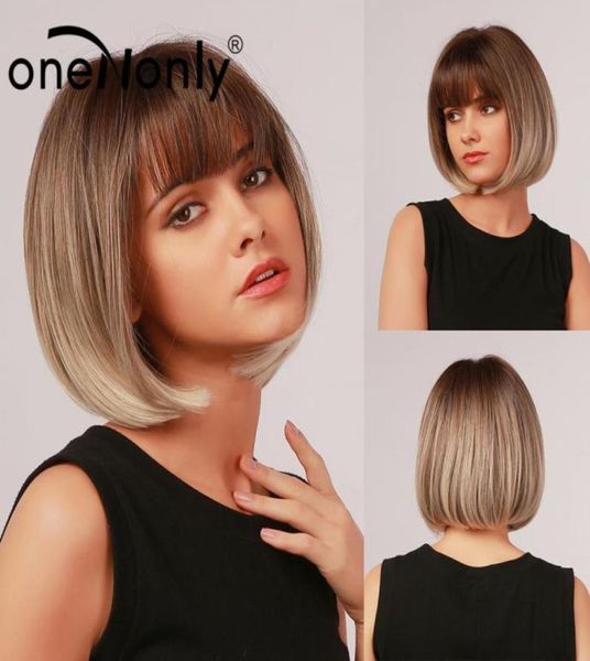onenonly short bobo wig ombre brown blonde gray synthetic wigs with bangs cosplay natural daily hair for women heat resistant527679591189, Black;brown
onenonly short bobo wig ombre brown blonde gray synthetic wigs with bangs cosplay natural daily hair for women heat resistant527679591189, Black;brown