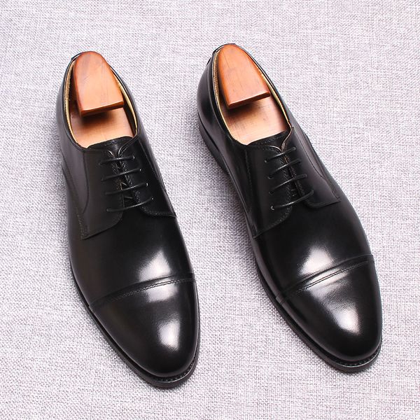 big size 6- luxury men dress shoes genuine calf leather oxford shoes for men cap toe brogue comfortable mens formal shoes male, Black
big size 6- luxury men dress shoes genuine calf leather oxford shoes for men cap toe brogue comfortable mens formal shoes male, Black