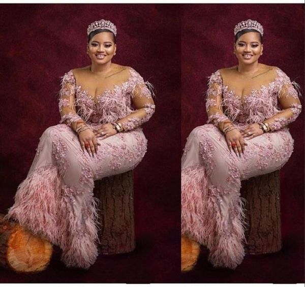 2021 pink aso ebi arabic luxurious lace crystal beaded feather evening dresses wear mermaid long sleeves prom dress formal pa2040095, Black;red
2021 pink aso ebi arabic luxurious lace crystal beaded feather evening dresses wear mermaid long sleeves prom dress formal pa2040095, Black;red