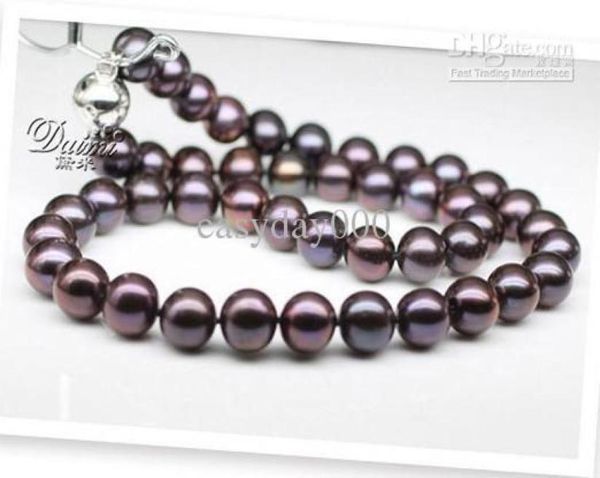 new fine pearl jewelry rare tahitian 910mm south sea round black purple pearl necklace 19inch silver clasp4298420
new fine pearl jewelry rare tahitian 910mm south sea round black purple pearl necklace 19inch silver clasp4298420