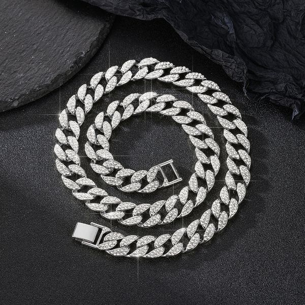cool alloy full diamond 15mm men's cuban chain hip-hop fashion metal necklace, Golden;silver
cool alloy full diamond 15mm men's cuban chain hip-hop fashion metal necklace, Golden;silver