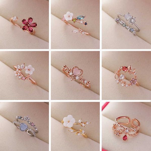 band rings new fashion crystal zircon rings sweet flower leaf butterfly adjustable open rings female wedding engagement jewelry gift aa23053, Silver
band rings new fashion crystal zircon rings sweet flower leaf butterfly adjustable open rings female wedding engagement jewelry gift aa23053, Silver