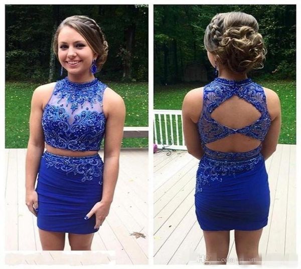royal blue tight homecoming dresses two piece modest prom dresses sleeveless backless mini cocktail dresses beaded party dress po15722012, Blue;pink
royal blue tight homecoming dresses two piece modest prom dresses sleeveless backless mini cocktail dresses beaded party dress po15722012, Blue;pink