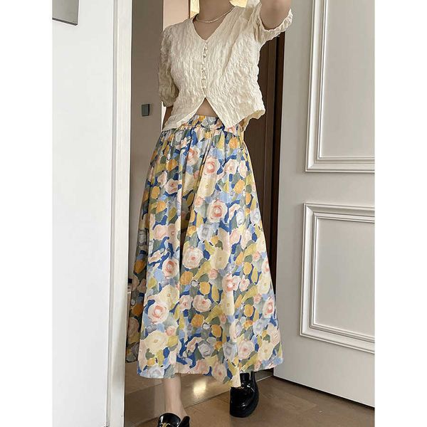 li zhiqi's artistic oil painting half skirt for summer new loose and slim fragmented flower pleated a-line skirt for women a, Black
li zhiqi's artistic oil painting half skirt for summer new loose and slim fragmented flower pleated a-line skirt for women a, Black