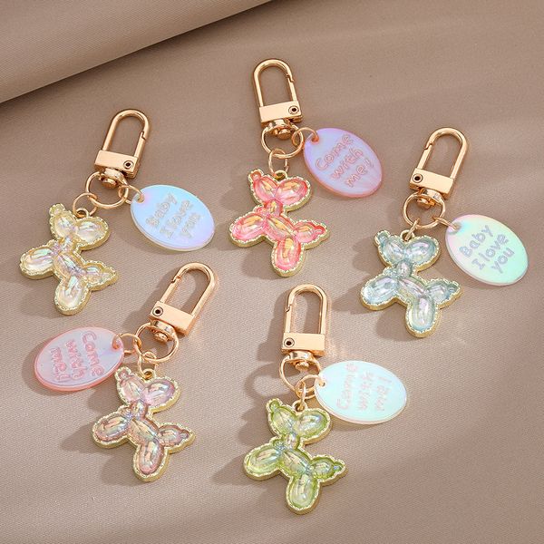 fashion balloon dog keychain pendants cartoon plastic resin letter animal keychains jewelry accessories gift in bulk, Silver
fashion balloon dog keychain pendants cartoon plastic resin letter animal keychains jewelry accessories gift in bulk, Silver