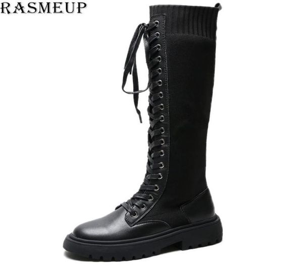 rasmeup leather kintted elastic women039s knee high boots 2020 style women platform long boot lace up lady chunky shoes plus si7357582, Black
rasmeup leather kintted elastic women039s knee high boots 2020 style women platform long boot lace up lady chunky shoes plus si7357582, Black